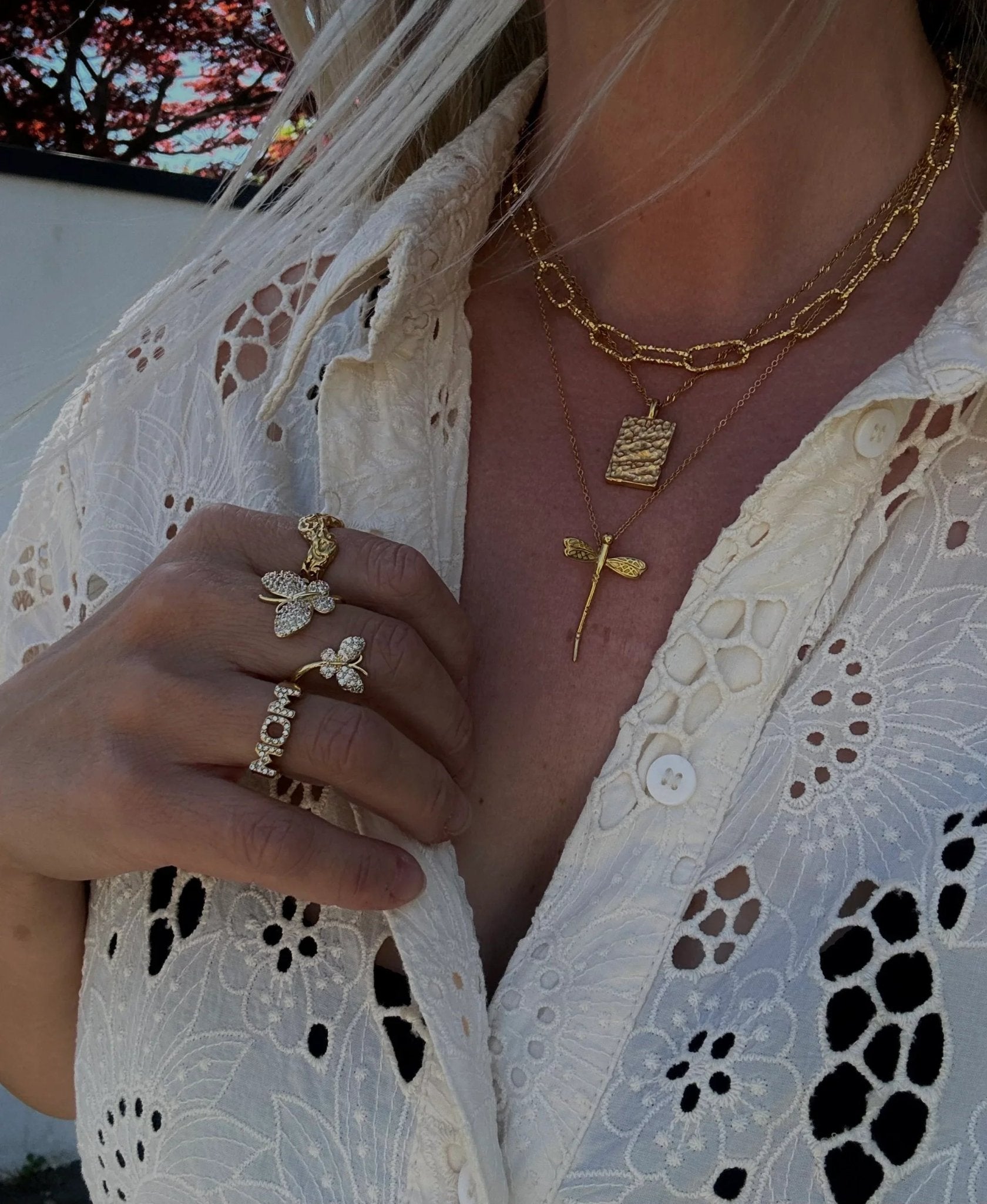 Caya Sommerfugl Krystalring