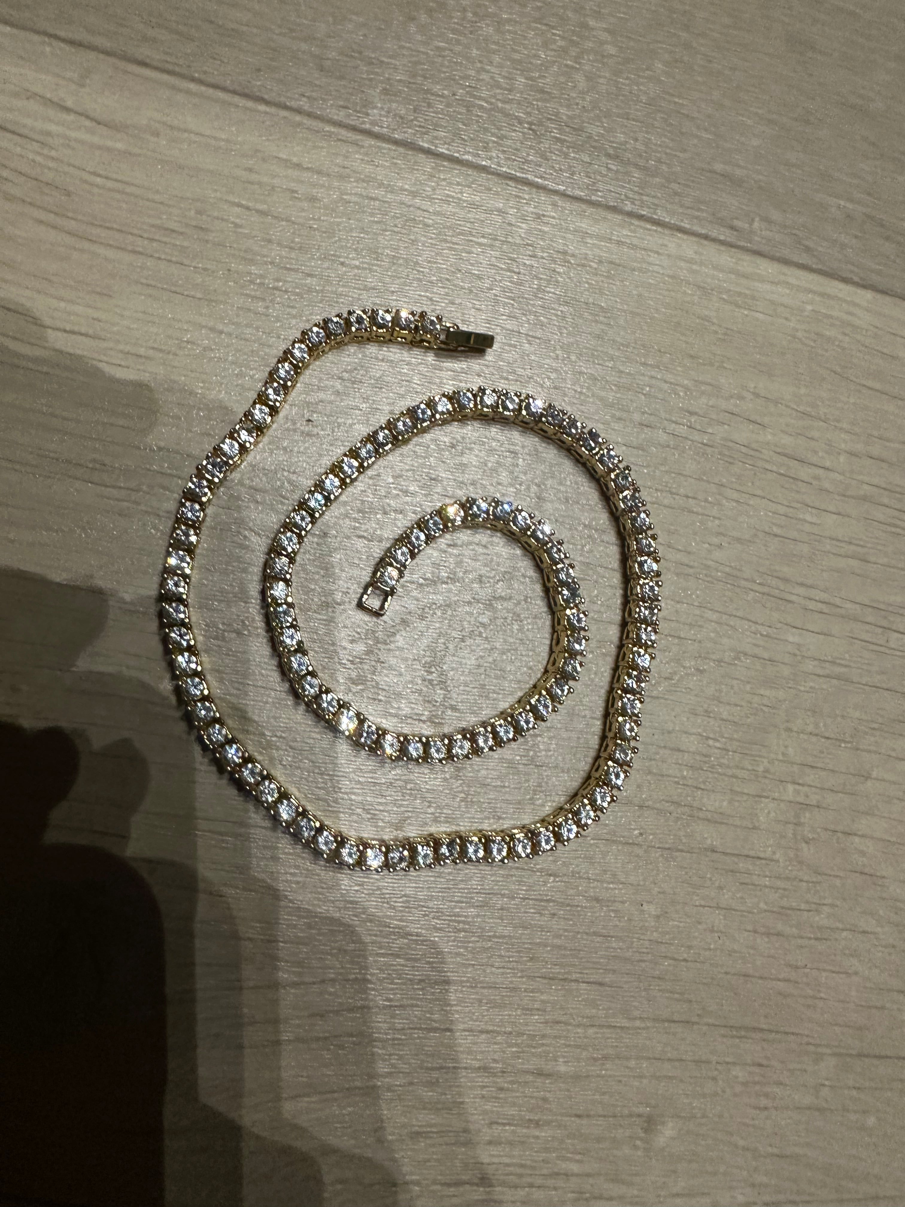 Henna Tenniskæde - Forgyldt eller forsølvet