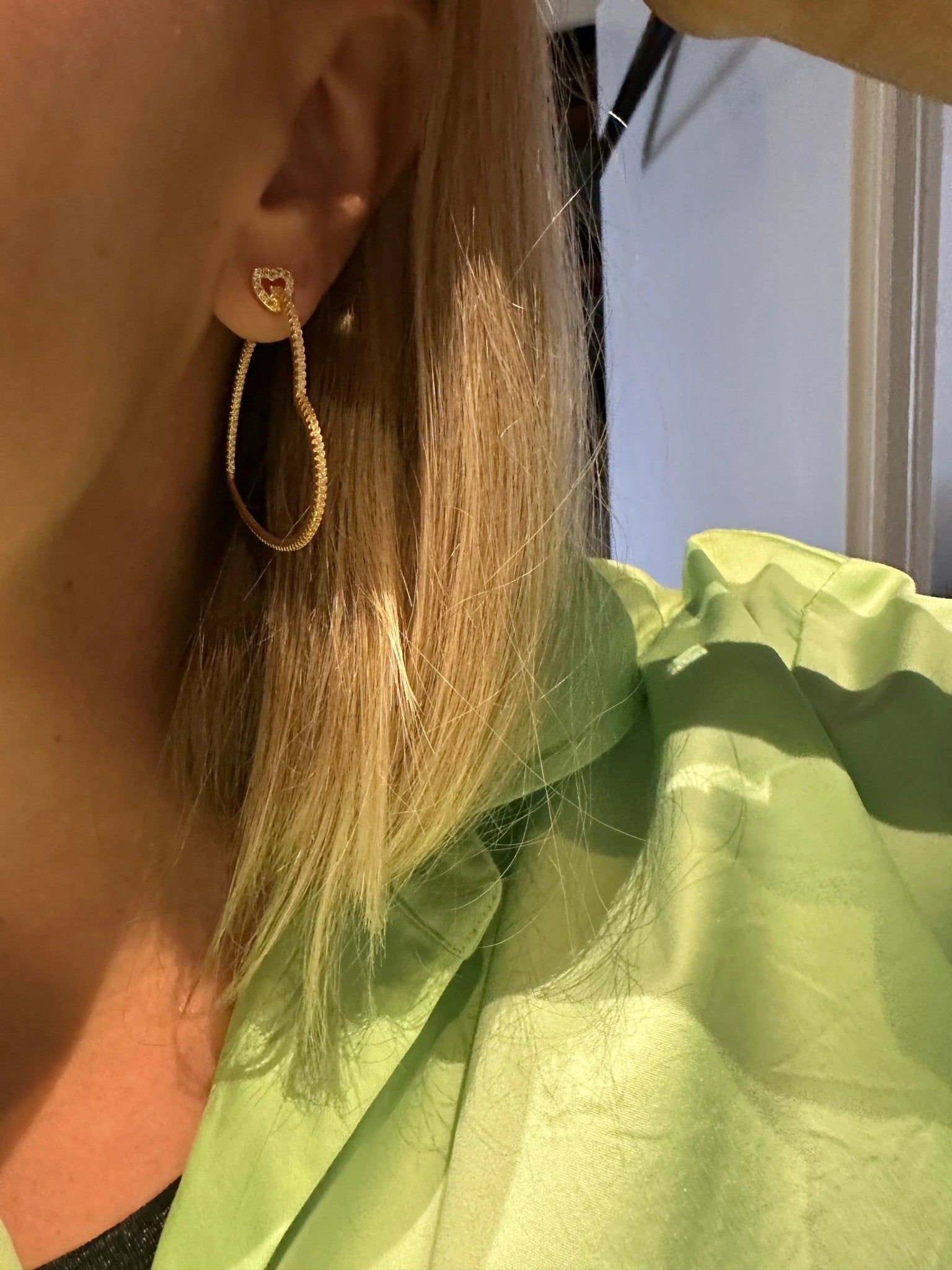 Hjerte Hoop Øreringe