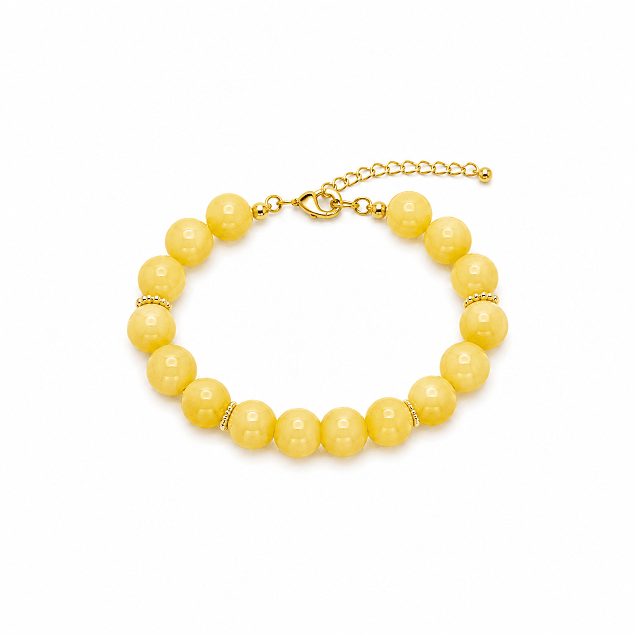 Gult Perle Armbånd