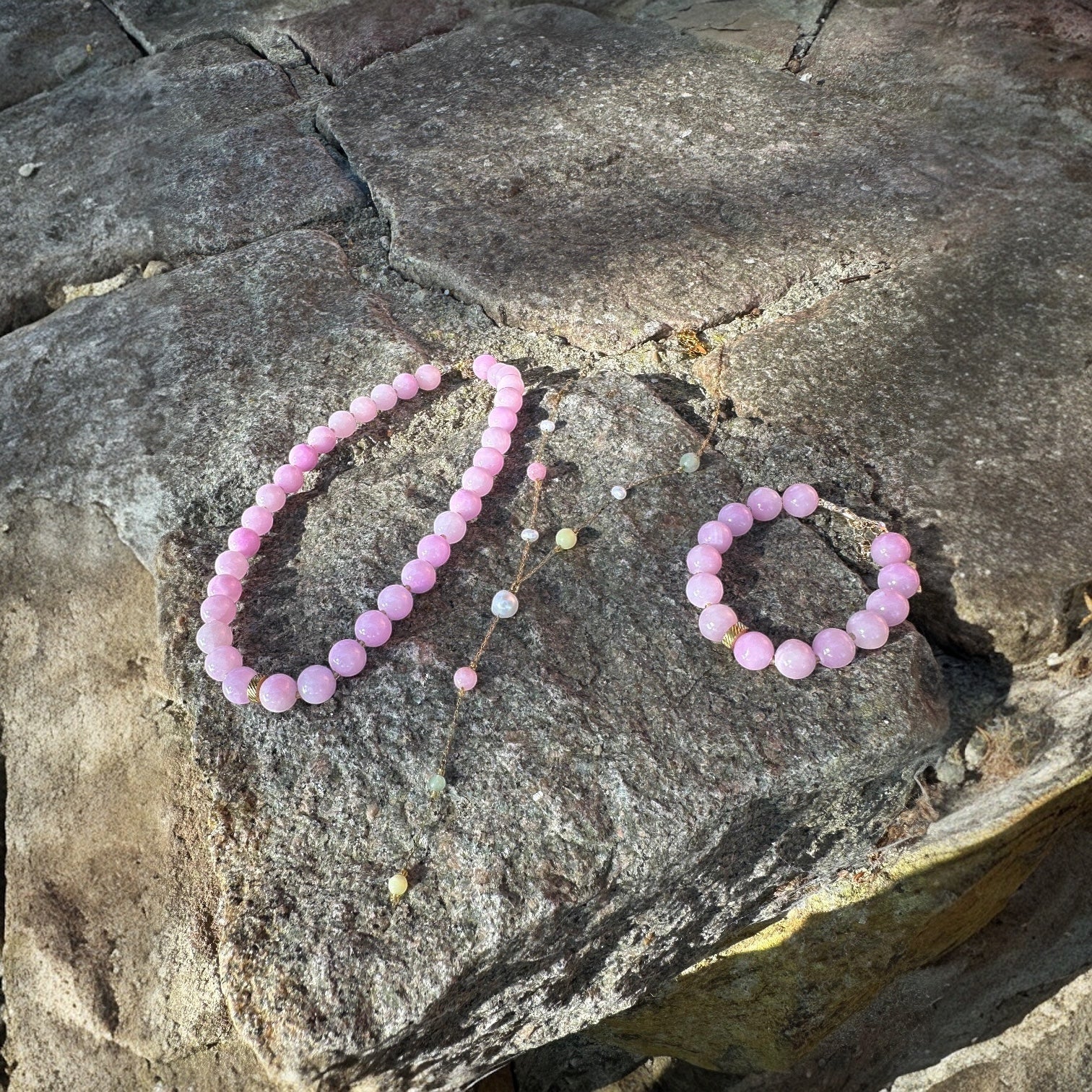Rosa & Blå Perlekæder