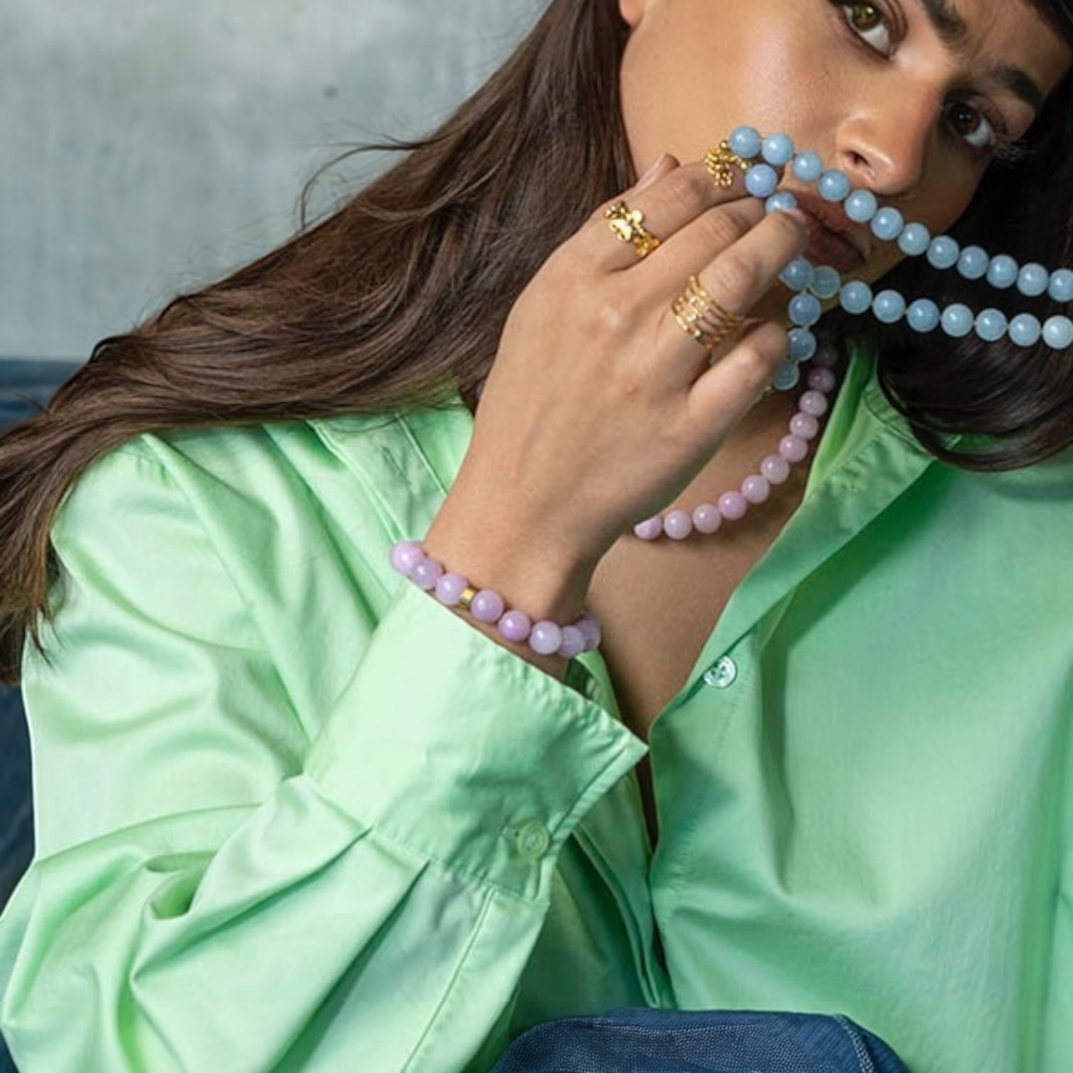 Rosa Perle Armbånd
